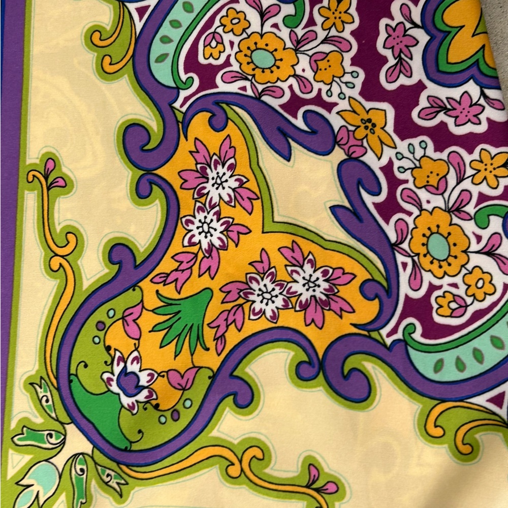 Bailey/44 Colorful Maxi Skirt Sz M Satin Knot  Side Slit Coastal Tropical Floral - Picture 6 of 10